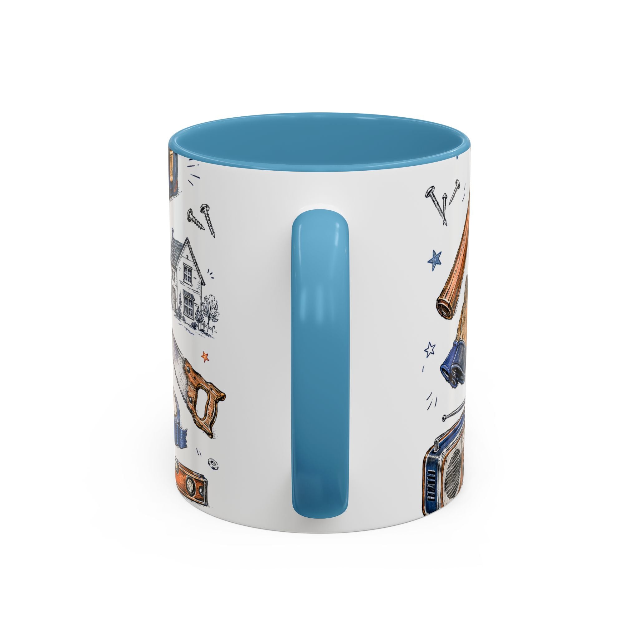 Mr Fix It Coffee Mug | Father's Day Gift for Dad | Accent Color Ceramic 11oz 15oz