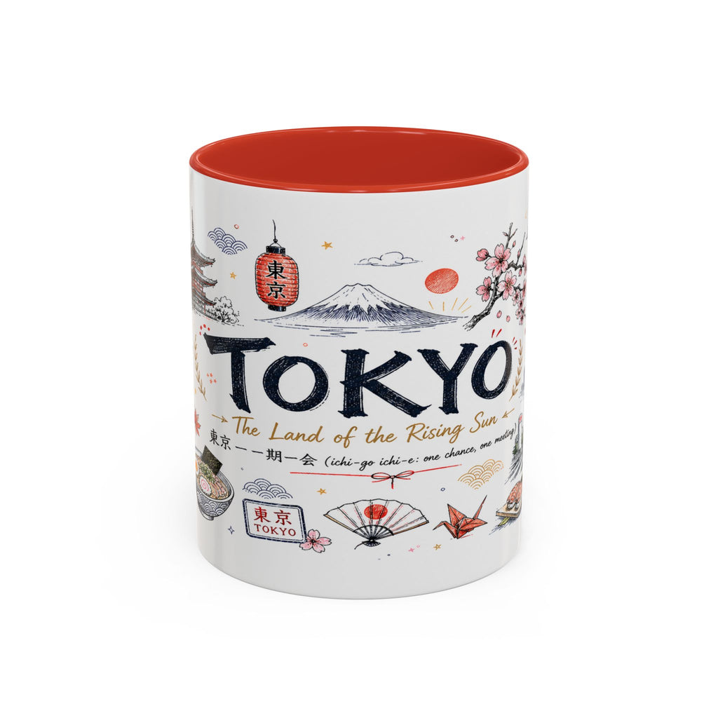 Tokyo Coffee Mug | Japan Souvenir Travel Gift | Accent Color Ceramic 11oz 15oz
