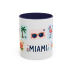 Miami Coffee Mug | Postage Stamp Collage Mug | Travel Souvenir Accent Cup 11oz 15oz