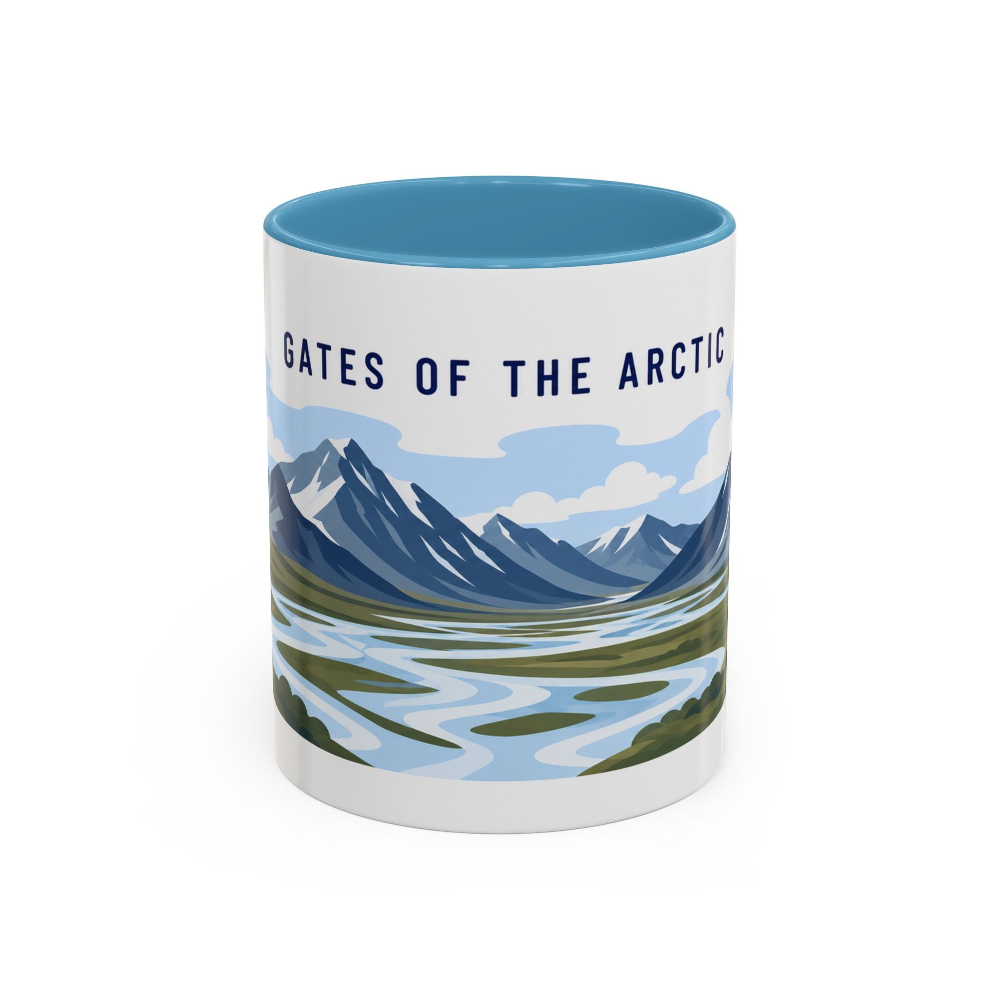 Gates of the Arctic National Park Coffee Mug | Solid Color Block Park Souvenir | 11oz 15oz Accent Mug