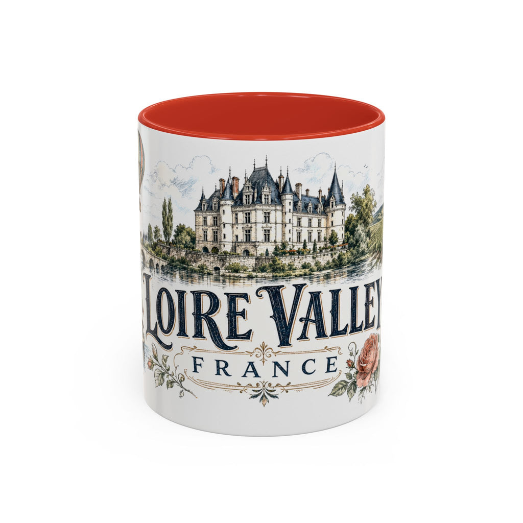 Loire Valley Mug, France Travel Souvenir, Bucket List Gift, Accent Ceramic Coffee Mug 11oz 15oz