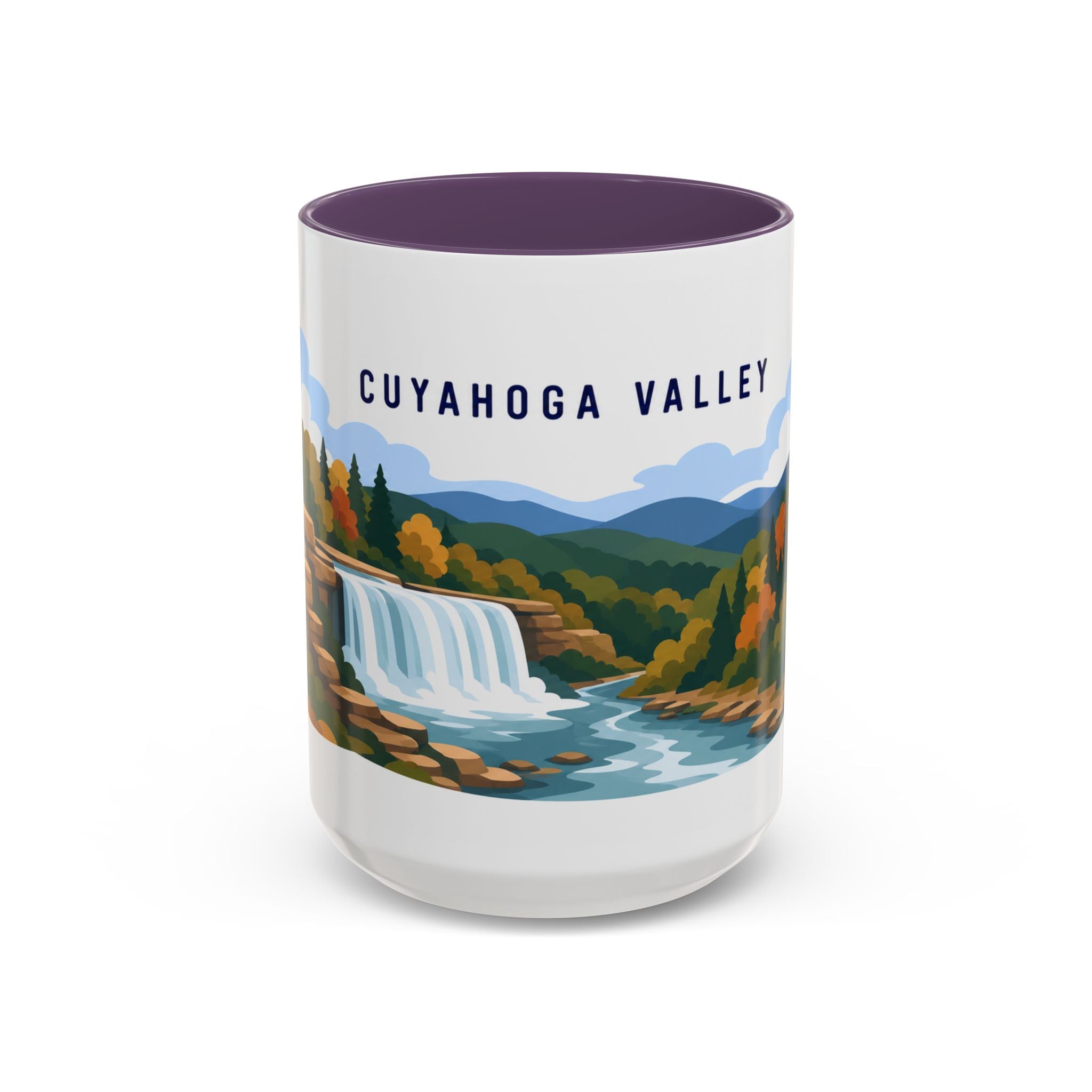 Cuyahoga Valley National Park Coffee Mug | Solid Color Block Park Souvenir | 11oz 15oz Accent Mug