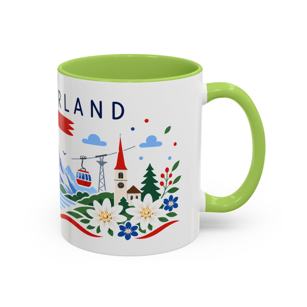 Switzerland Coffee Mug | Travel Souvenir Accent Mug | Country Gift Ceramic Cup 11oz 15oz