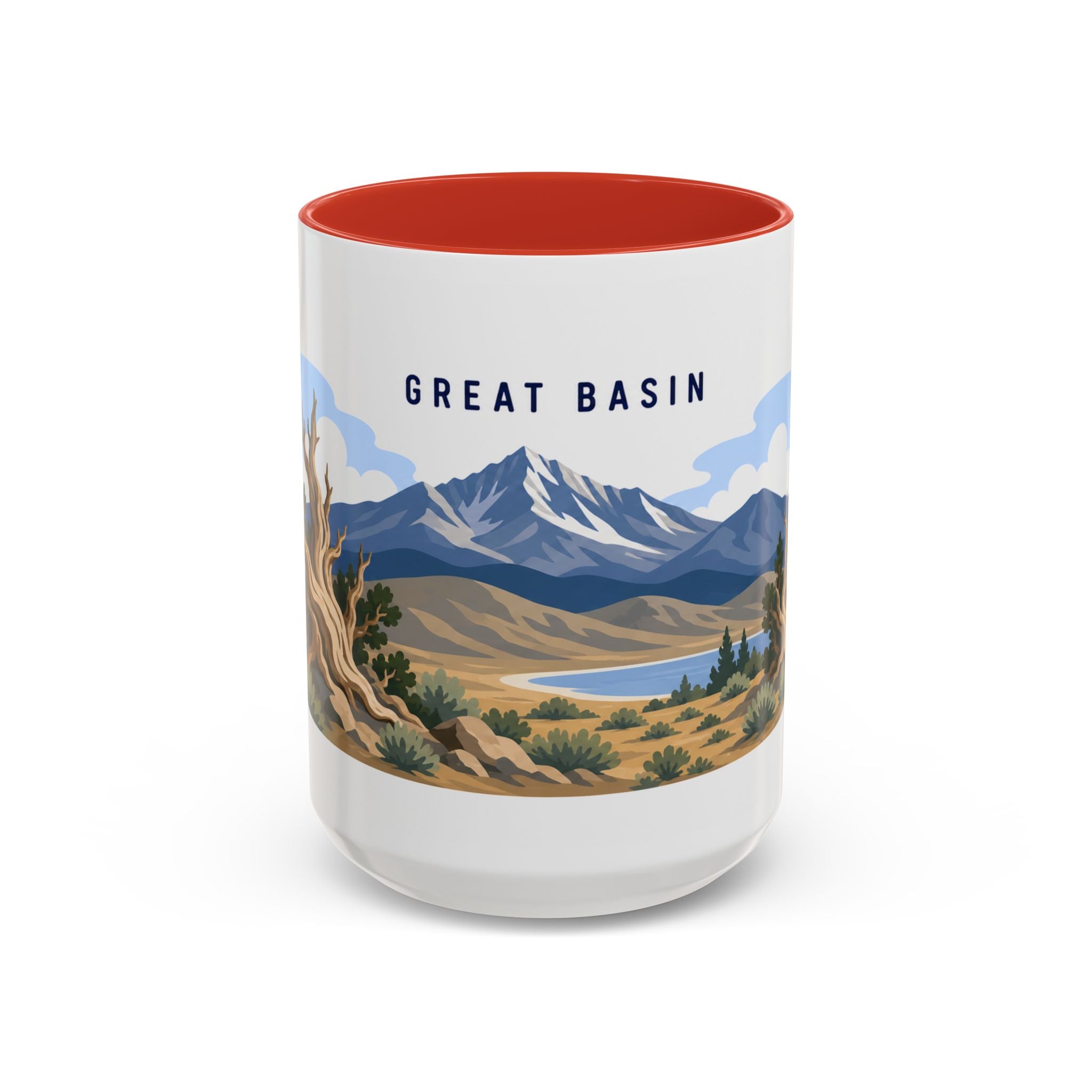 Great Basin National Park Coffee Mug | Solid Color Block Park Souvenir | 11oz 15oz Accent Mug