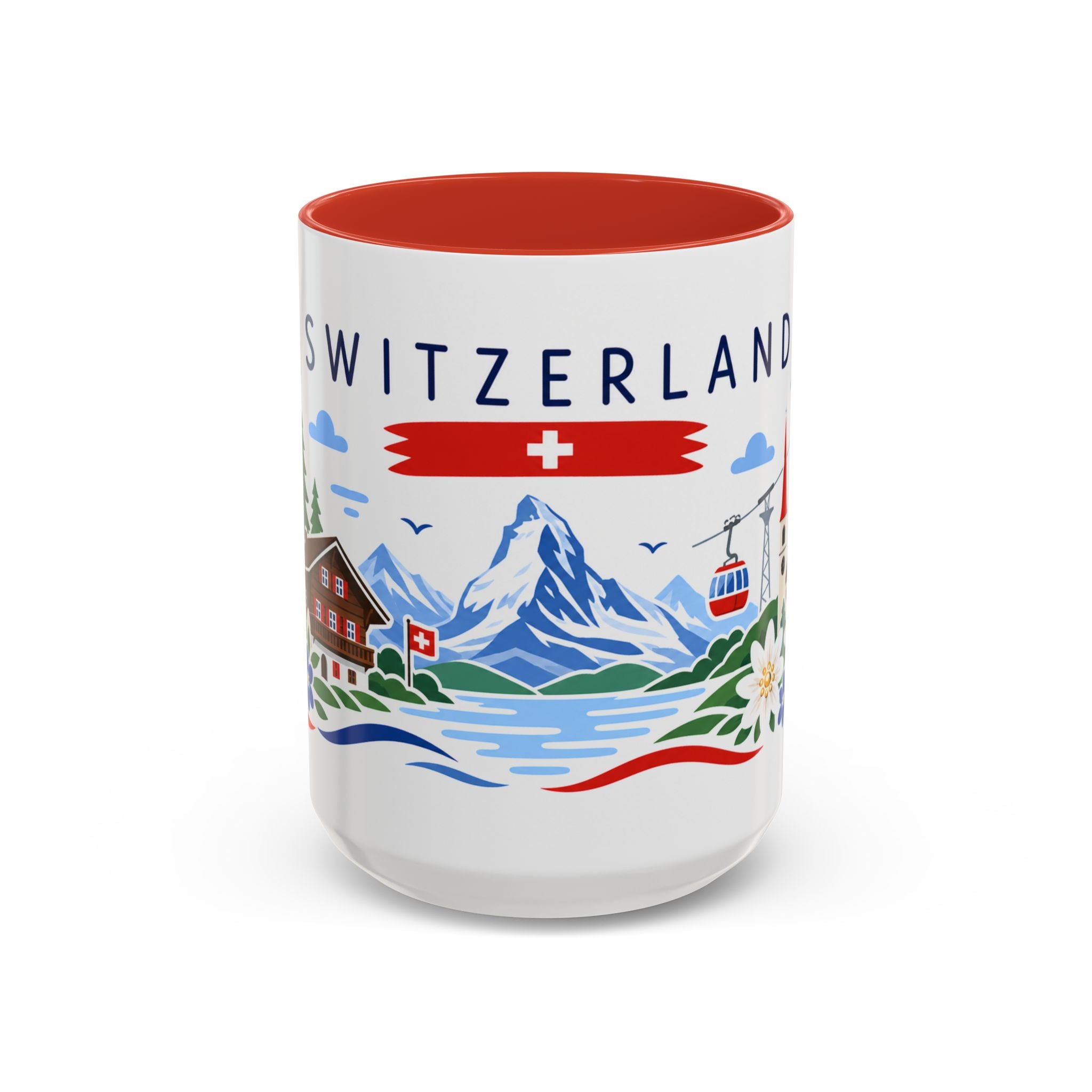 Switzerland Coffee Mug | Travel Souvenir Accent Mug | Country Gift Ceramic Cup 11oz 15oz