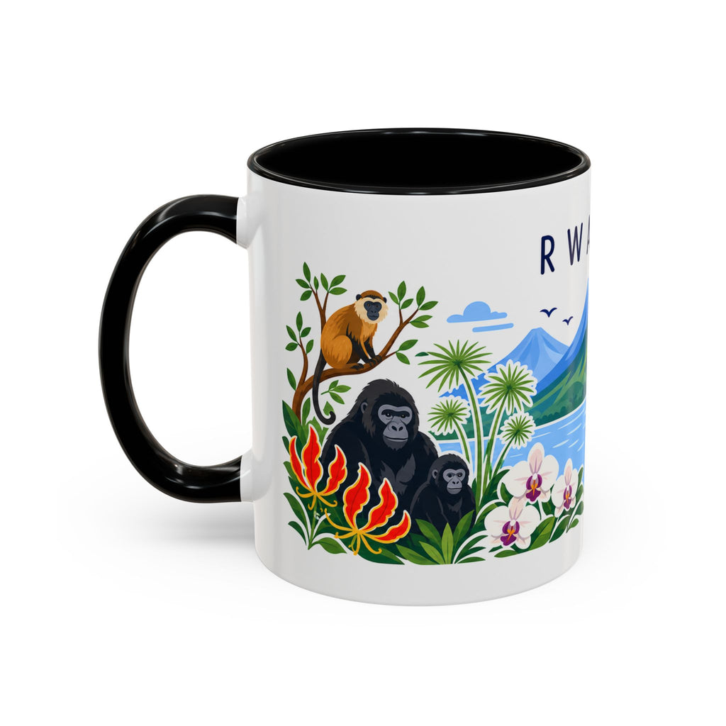 Rwanda Coffee Mug | Travel Souvenir Accent Mug | Country Gift Ceramic Cup 11oz 15oz