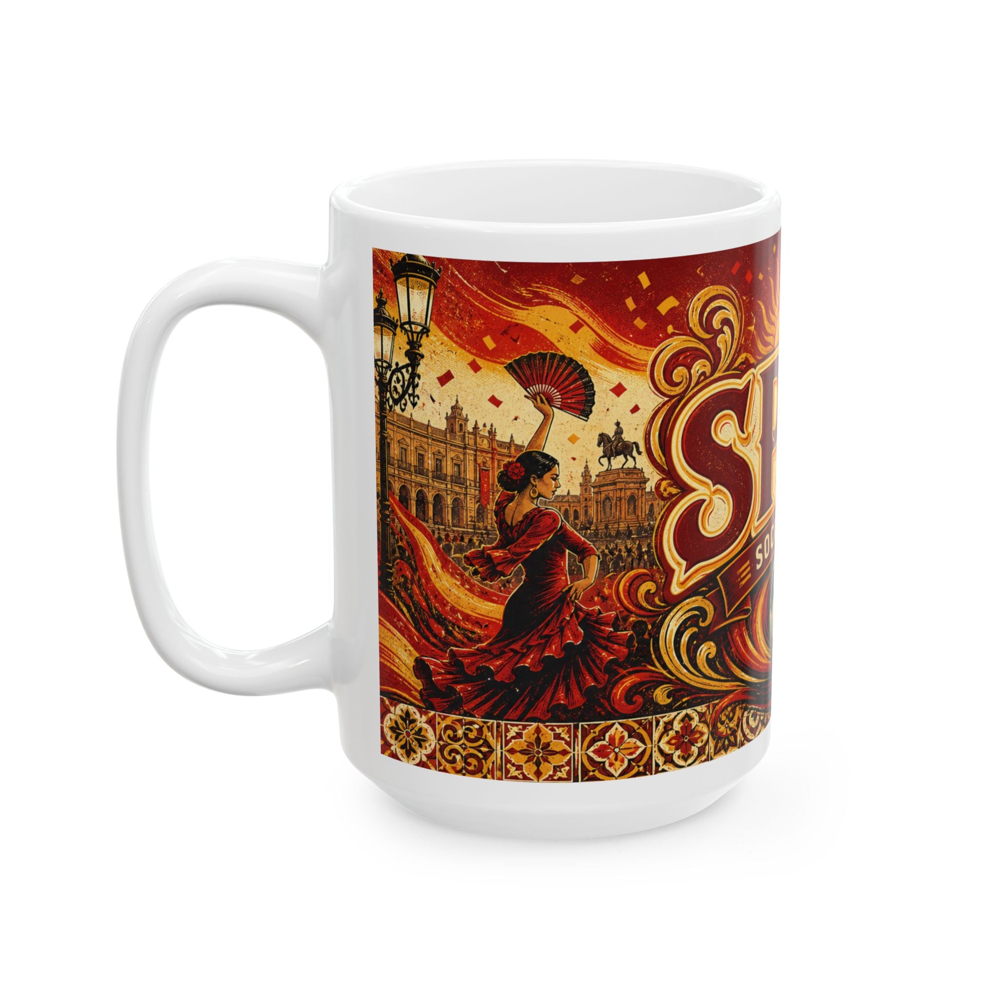 Spain Soccer Spirit Coffee Mug | Soccer Fan Gift | Ceramic 11oz 15oz Match Day Cup