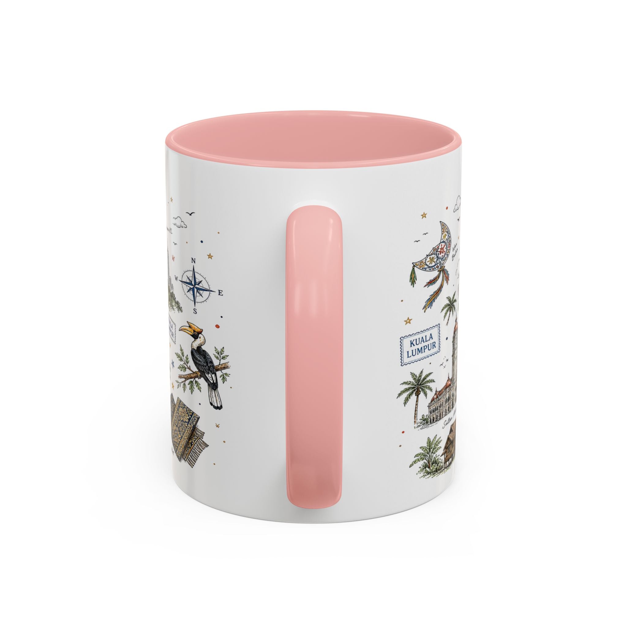 Kuala Lumpur Coffee Mug | Malaysia Souvenir Travel Gift | Accent Color Ceramic 11oz 15oz