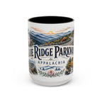 Blue Ridge Parkway Mug, Appalachia Travel Souvenir, Bucket List Gift, Accent Ceramic Coffee Mug 11oz 15oz