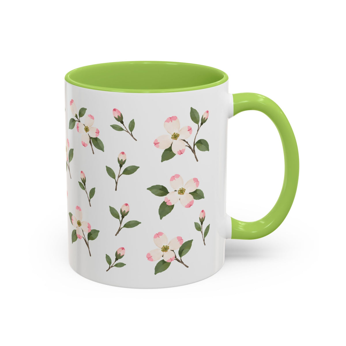 Virginia American Dogwood Mug, State Flower Floral Coffee Cup, 11oz Botanical Gift