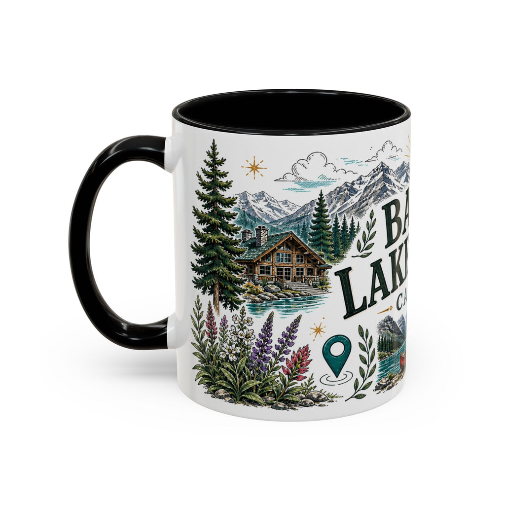 Banff Lake Louise Coffee Mug | Travel Destination Souvenir Gift | Accent Color Ceramic 11oz 15oz