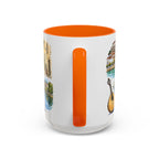 Coimbra Illustrated Travel Mug | City Souvenir Accent Coffee Mug | 11oz 15oz Ceramic Cup