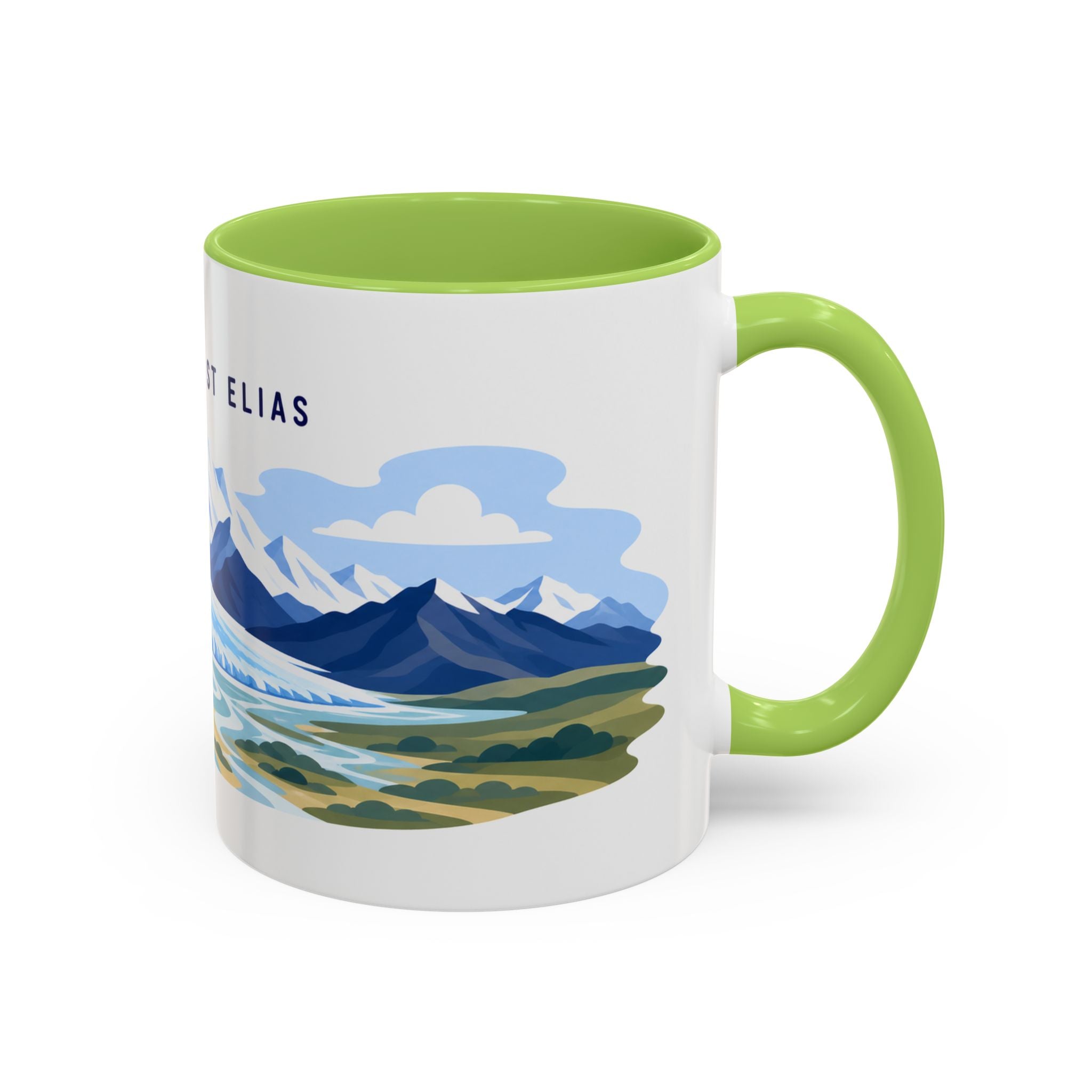 Wrangell-St. Elias National Park Coffee Mug | Solid Color Block Park Souvenir | 11oz 15oz Accent Mug