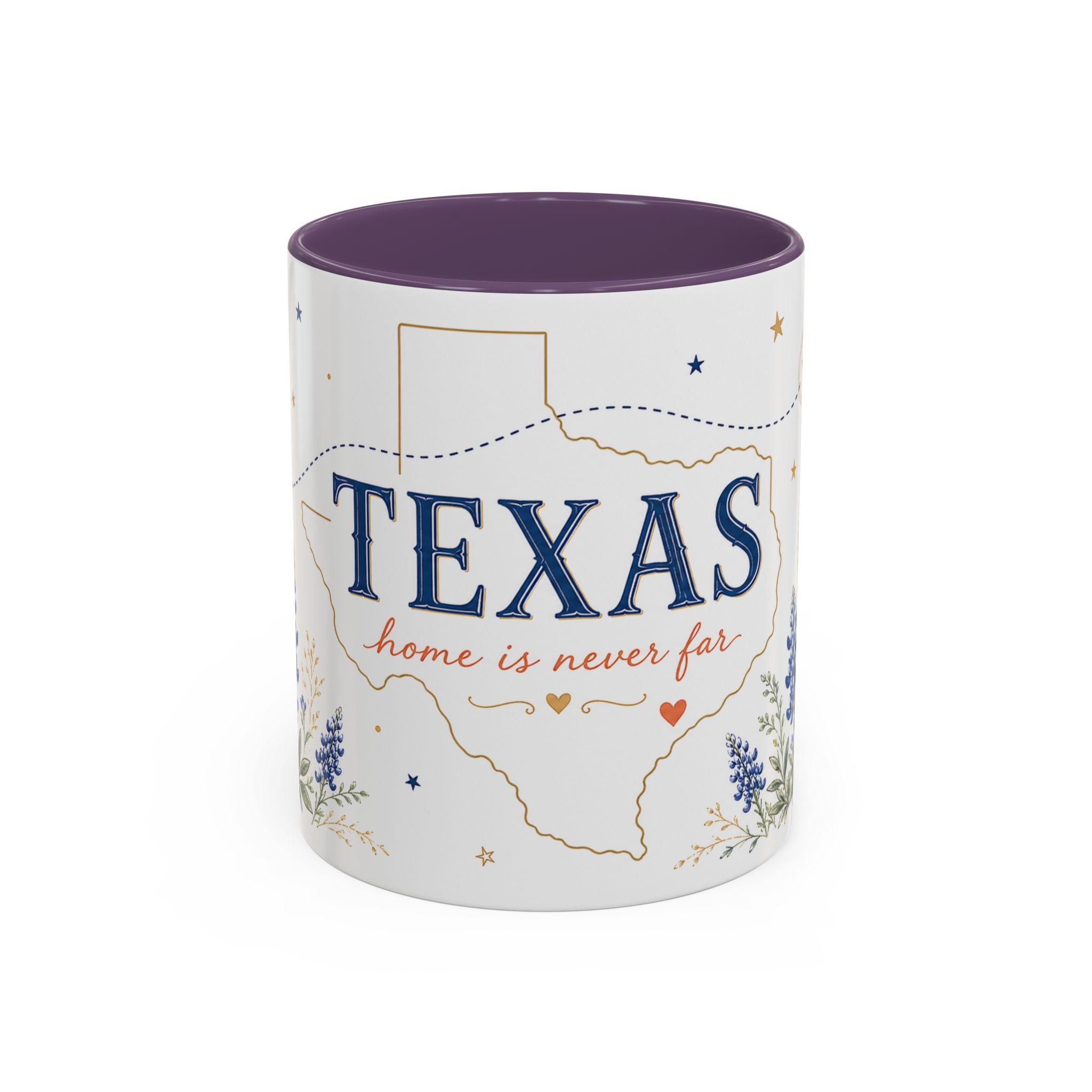 Texas State Map Mug | Bluebonnet Botanical Design, Home Reminder Coffee Cup