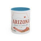 Arizona State Map Mug | Desert Landscape, Botanical Accents, Homesick Gift