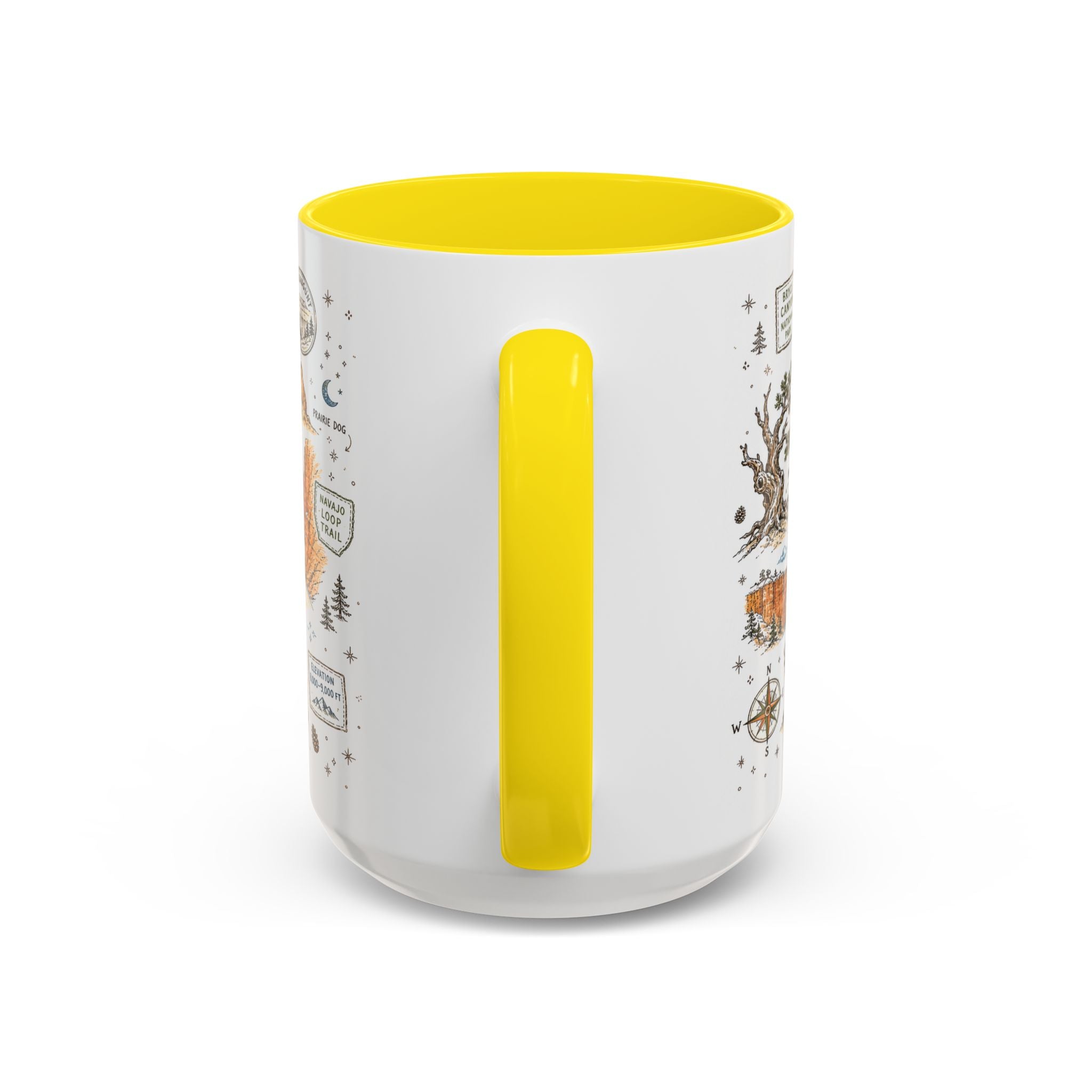 Bryce Canyon Coffee Mug | National Park Hiking Utah Gift | Accent Color Ceramic 11oz 15oz