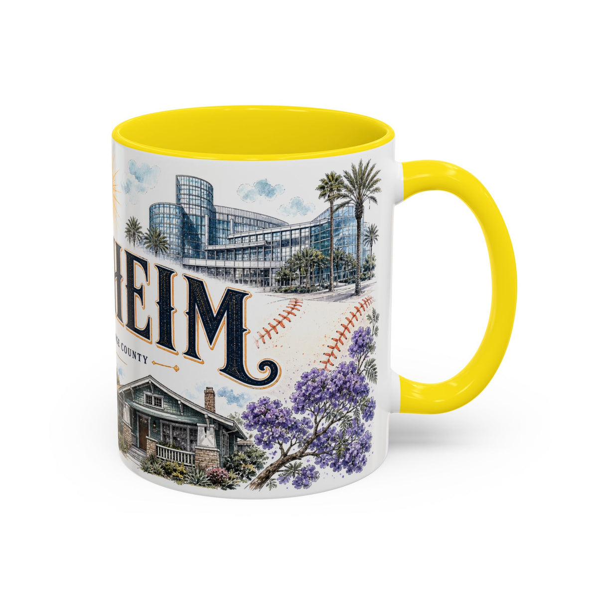 Anaheim Coffee Mug | United States Travel Souvenir | Vintage Illustrated City Gift | 11 oz 15 oz Accent Mug