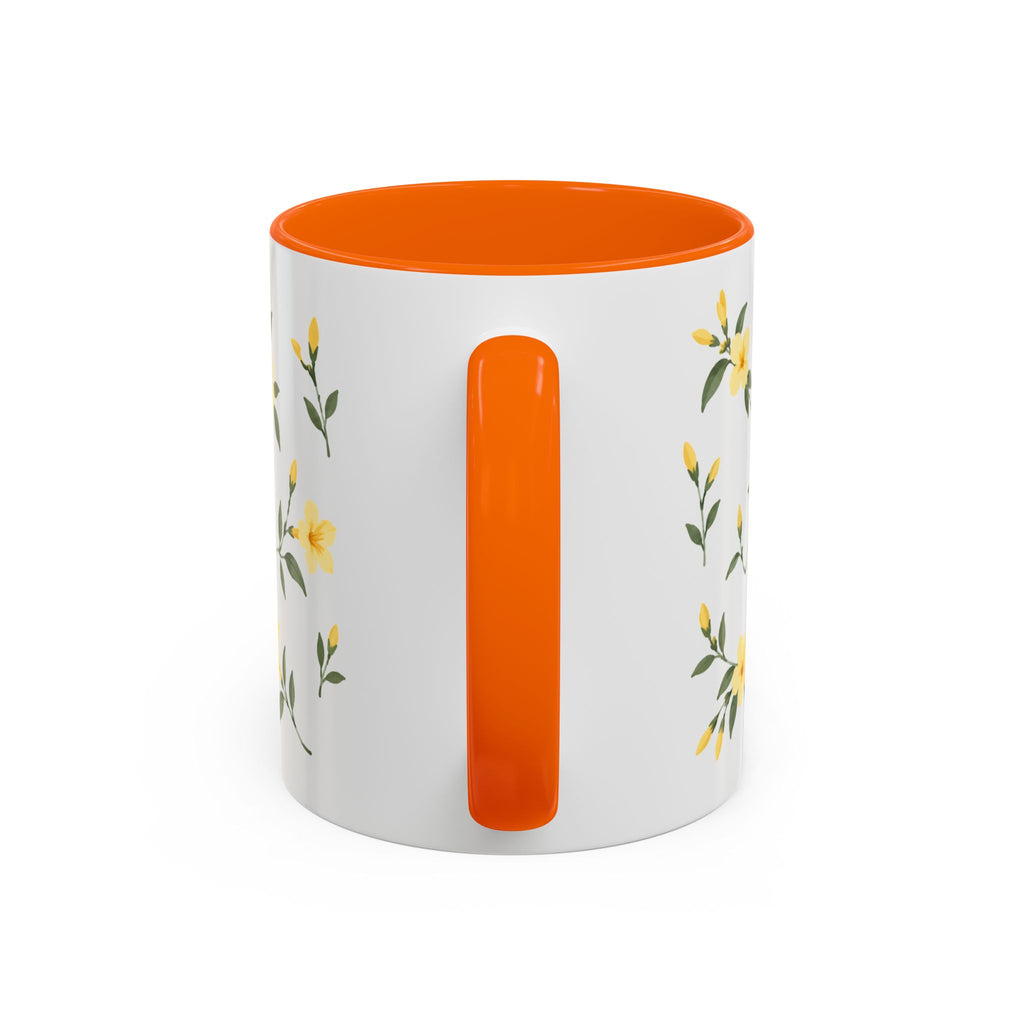 South Carolina Yellow Jessamine Mug, State Flower Floral Coffee Cup, 11oz Botanical Gift