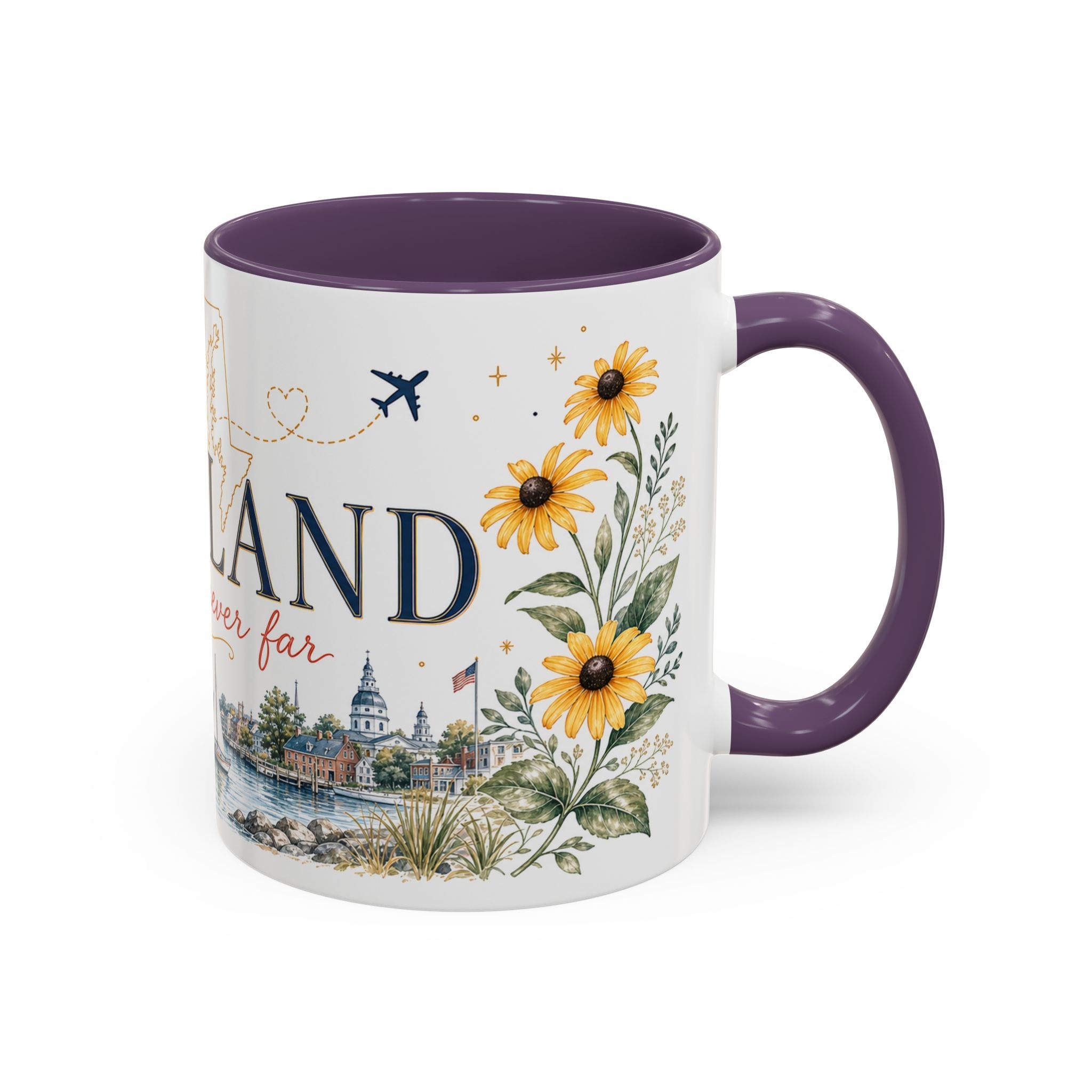 Maryland State Map Mug | Homesick Gift, Long Distance Friendship Coffee Cup (11oz 15oz)