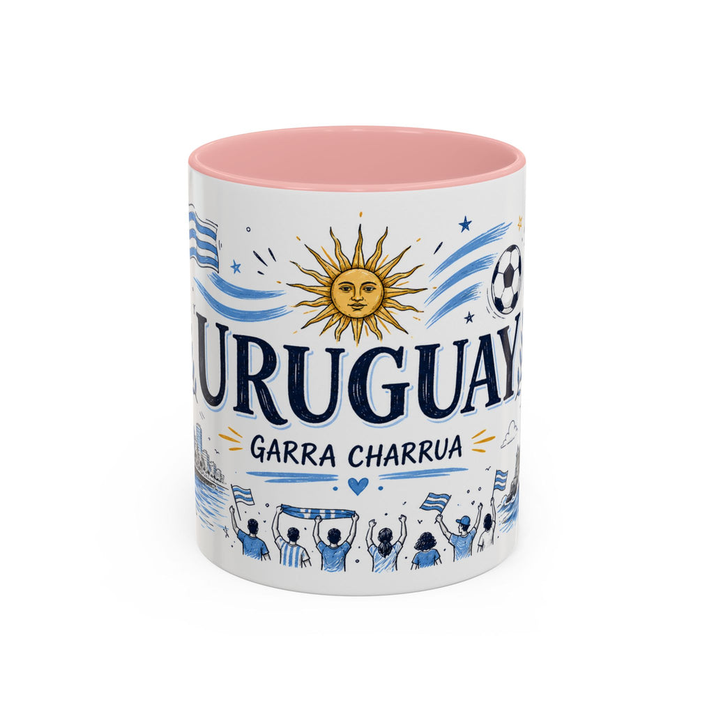 Uruguay Soccer Coffee Mug | World Cup Fan Gift | Accent Color Ceramic 11oz 15oz Match Day Cup
