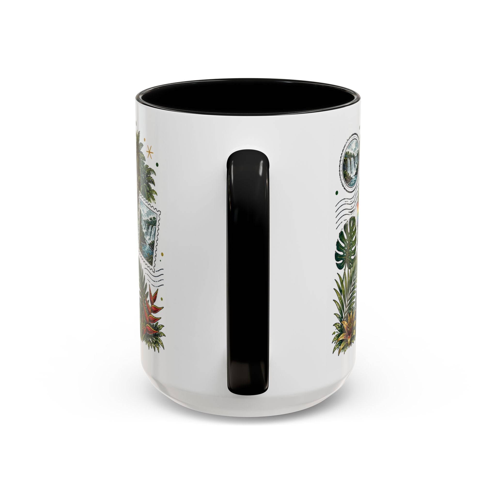 Iguazu Falls Coffee Mug | Travel Destination Souvenir Gift | Accent Color Ceramic 11oz 15oz