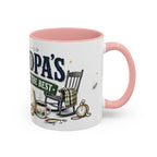 Grandpa's Stories Are The Best Coffee Mug | Gift From Grandkids | Accent Color Ceramic 11oz 15oz