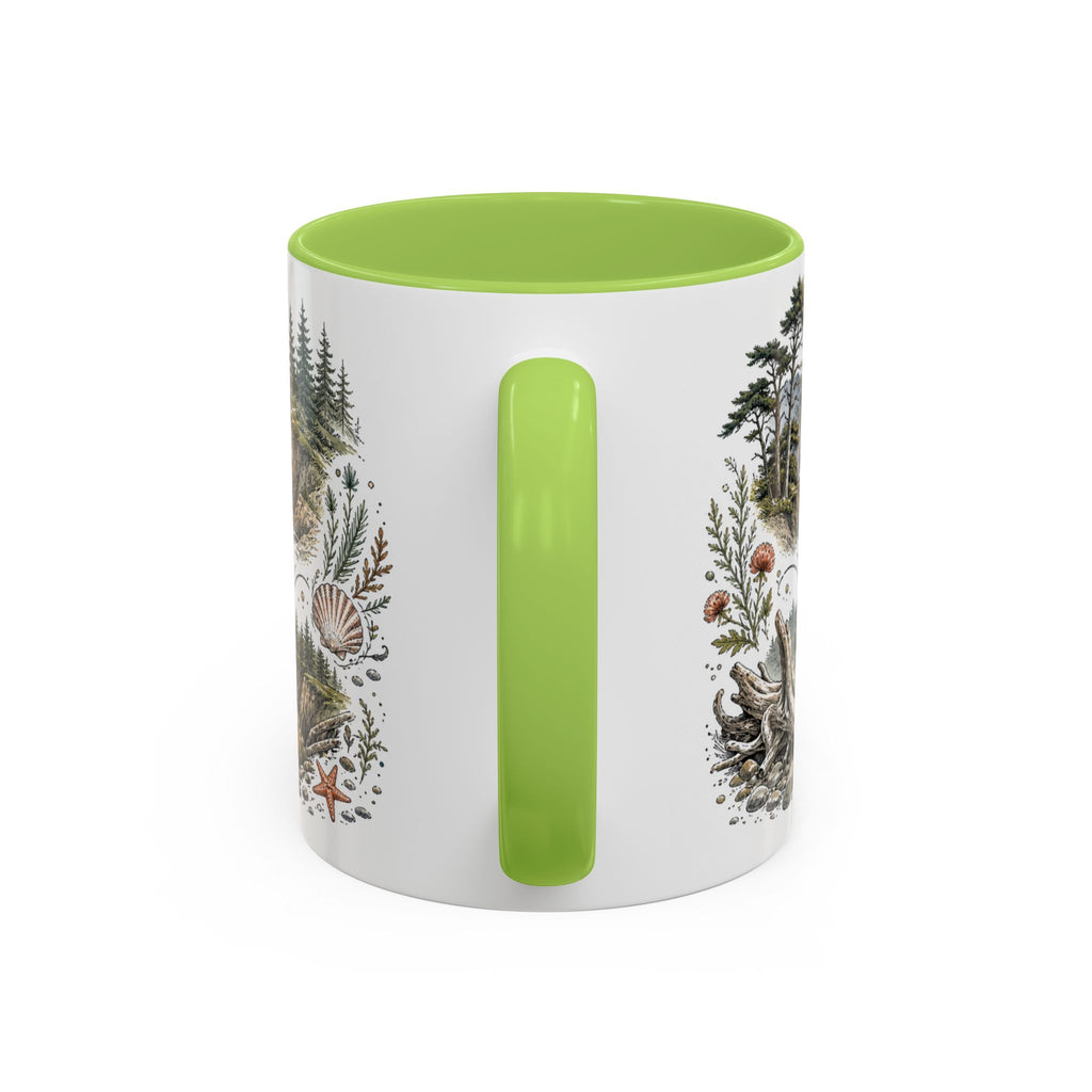 Oregon Coast Mug, Pacific Northwest Travel Souvenir, Bucket List Gift, Accent Ceramic Coffee Mug 11oz 15oz