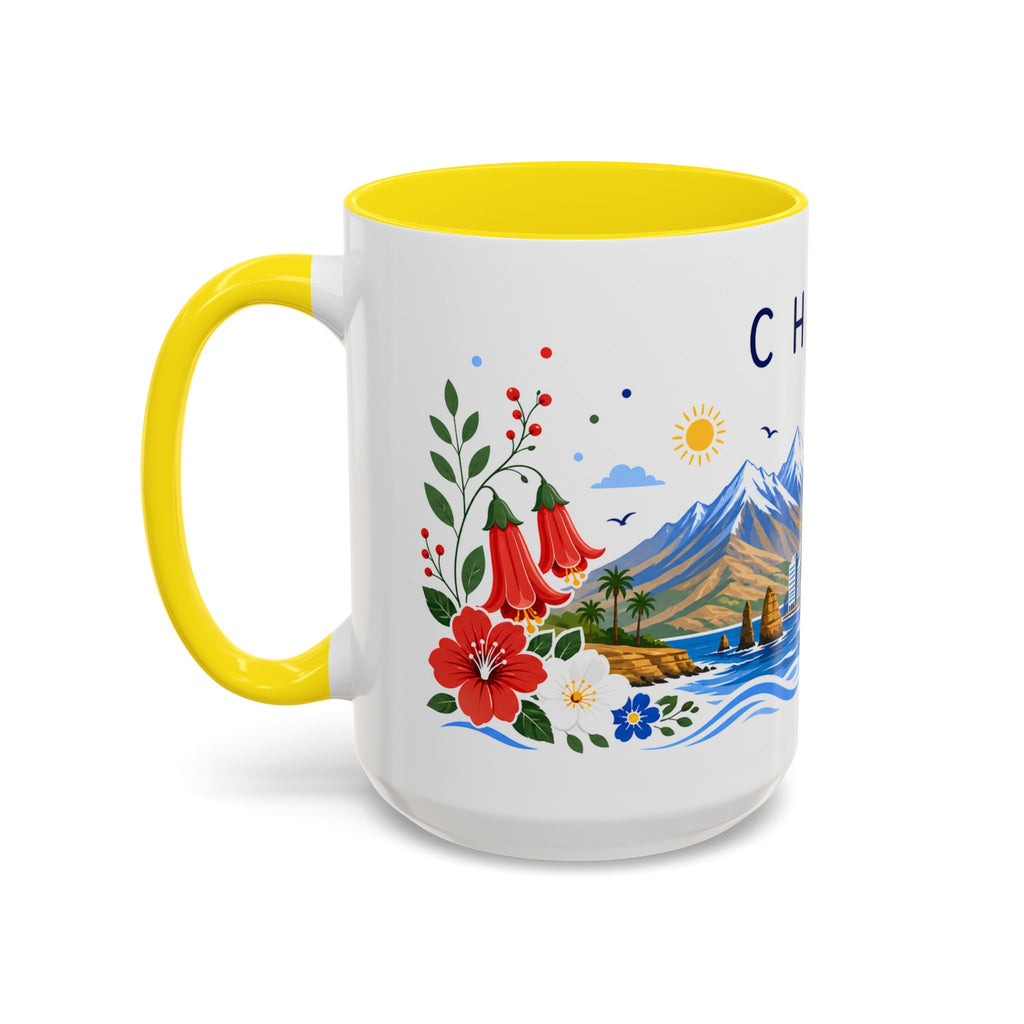 Chile Coffee Mug | Travel Souvenir Accent Mug | Place Gift Ceramic Cup 11oz 15oz