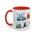 Kuala Lumpur Coffee Mug | Postage Stamp Collage Mug | Travel Souvenir Accent Cup 11oz 15oz