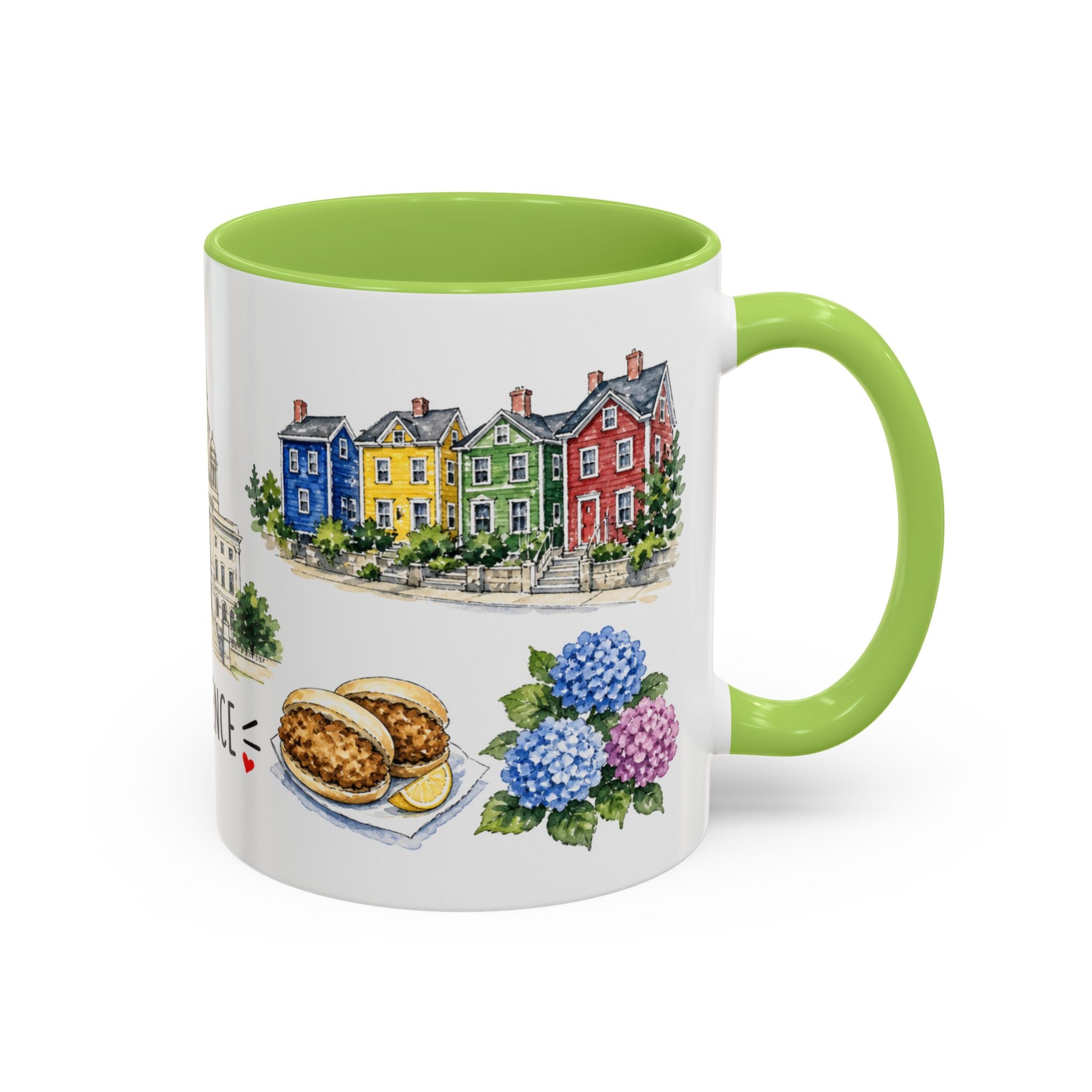 Providence Illustrated Travel Mug | City Souvenir Accent Coffee Mug | 11oz 15oz Ceramic Cup