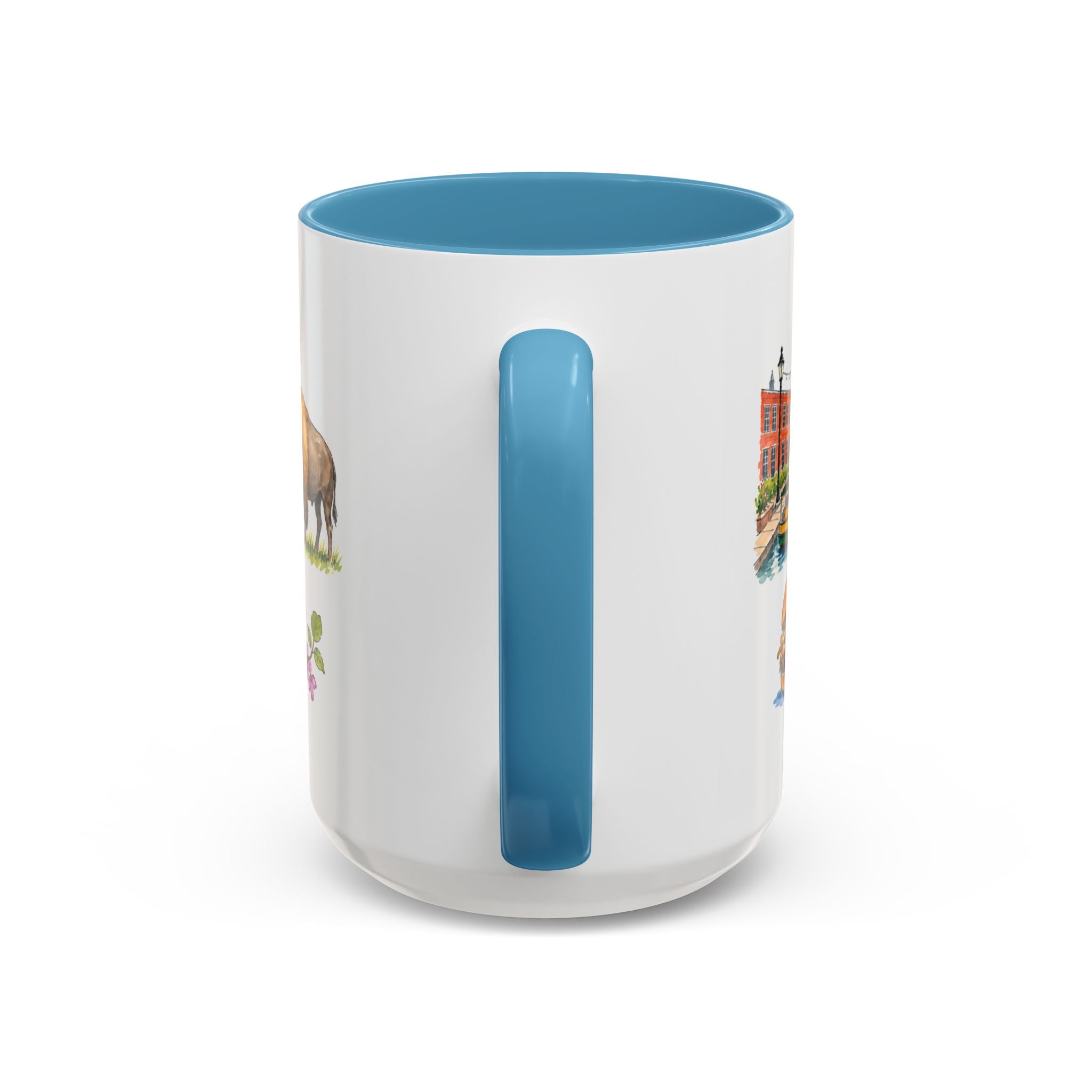Oklahoma City Illustrated Travel Mug | City Souvenir Accent Coffee Mug | 11oz 15oz Ceramic Cup