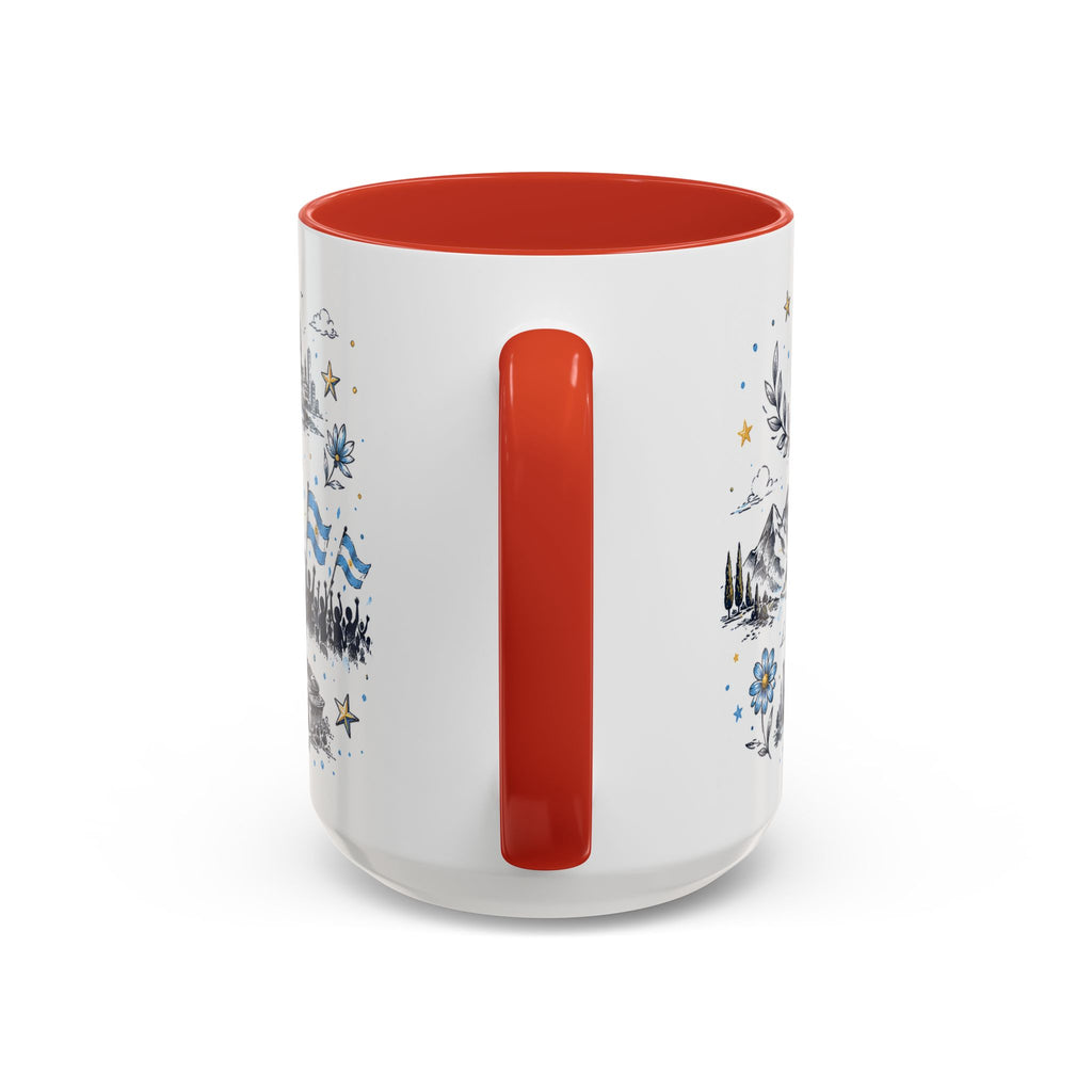 Argentina Soccer Coffee Mug | Soccer Fan Gift | Accent Color Ceramic 11oz 15oz Match Day Cup