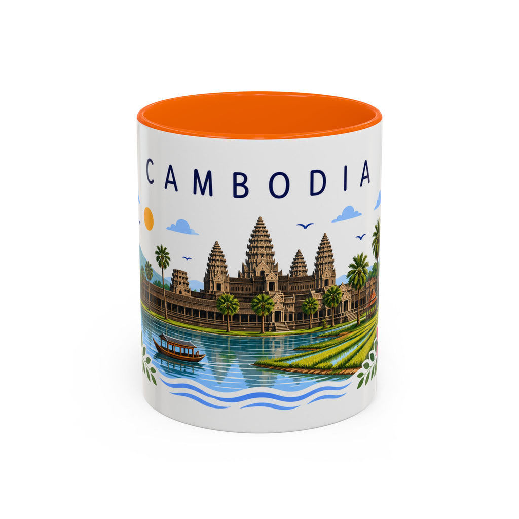 Cambodia Coffee Mug | Travel Souvenir Accent Mug | Place Gift Ceramic Cup 11oz 15oz