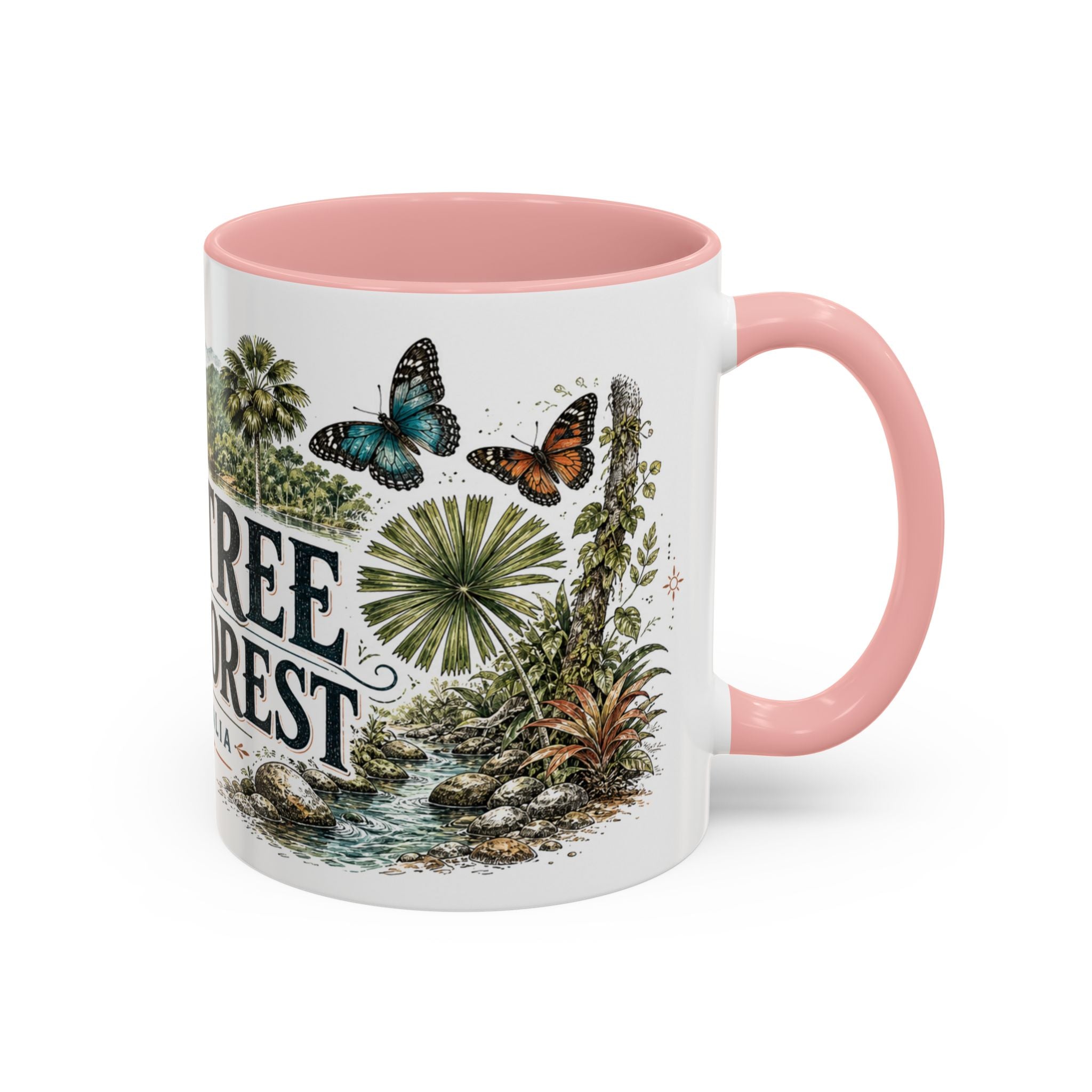 Daintree Rainforest Mug, Australia Travel Souvenir, Bucket List Gift, Accent Ceramic Coffee Mug 11oz 15oz
