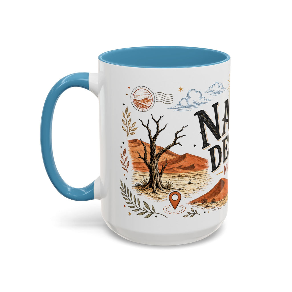 Namib Desert Coffee Mug | Travel Destination Souvenir Gift | Accent Color Ceramic 11oz 15oz