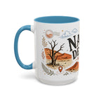 Namib Desert Coffee Mug | Travel Destination Souvenir Gift | Accent Color Ceramic 11oz 15oz