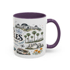 Los Angeles Coffee Mug | California Souvenir City Gift | Accent Color Ceramic 11oz 15oz