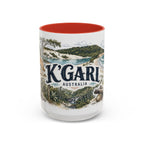 K'gari Mug, Australia Travel Souvenir, Bucket List Gift, Accent Ceramic Coffee Mug 11oz 15oz