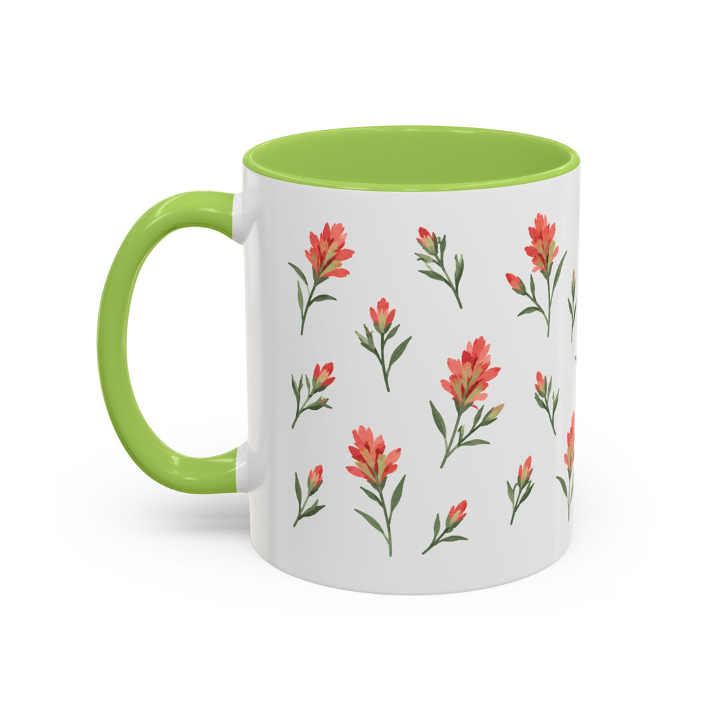 Wyoming Indian Paintbrush Mug, State Flower Floral Coffee Cup, 11oz Botanical Gift