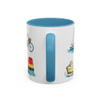 Key West Illustrated Travel Mug | City Souvenir Accent Coffee Mug | 11oz 15oz Ceramic Cup