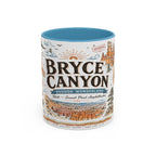 Bryce Canyon Coffee Mug | National Park Hiking Utah Gift | Accent Color Ceramic 11oz 15oz