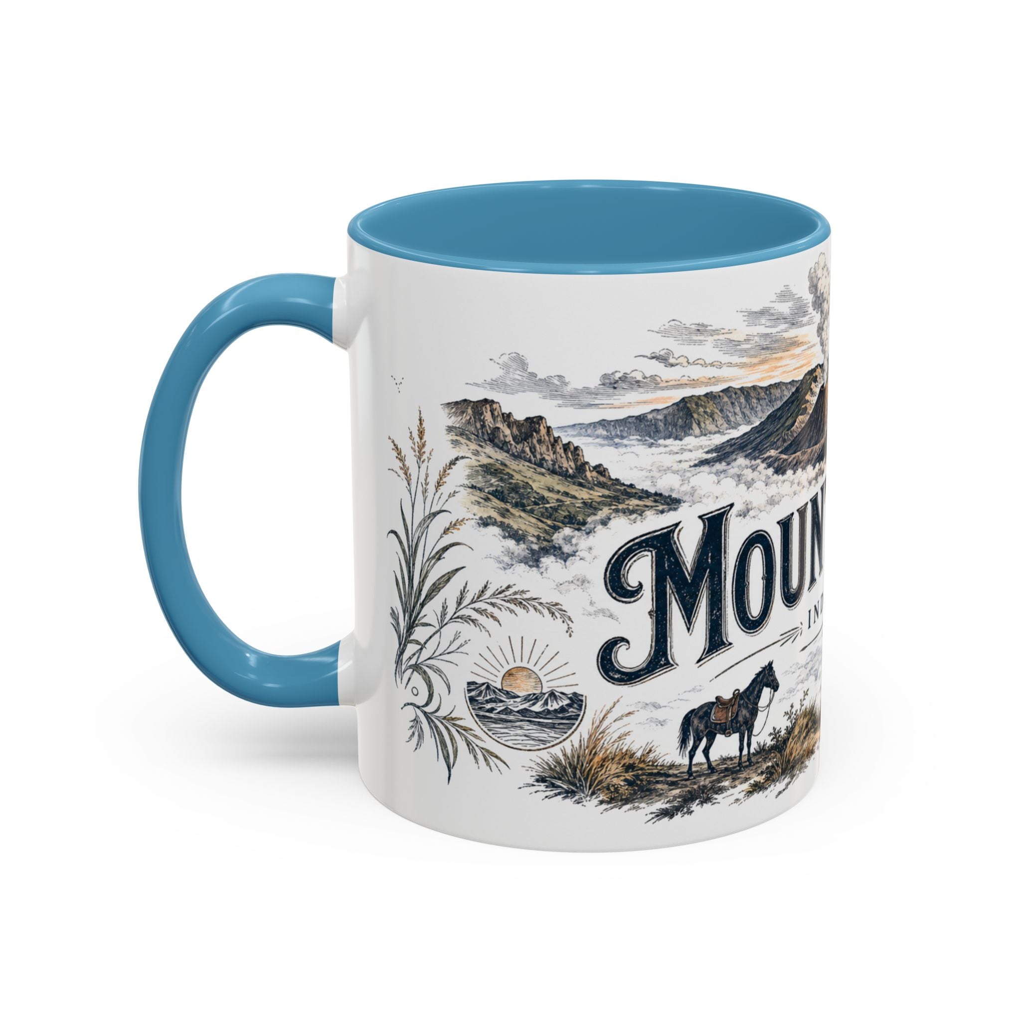 Mount Bromo Mug, Indonesia Travel Souvenir, Bucket List Gift, Accent Ceramic Coffee Mug 11oz 15oz