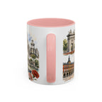 Madrid Coffee Mug | Spain Travel Souvenir | Vintage Illustrated City Gift | 11 oz 15 oz Accent Mug