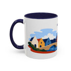 Bruges Coffee Mug | Travel Destination Souvenir Gift | Accent Color Ceramic 11oz 15oz