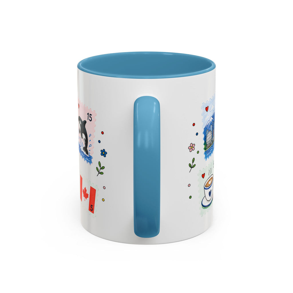 Vancouver Coffee Mug | Postage Stamp Collage Mug | Travel Souvenir Accent Cup 11oz 15oz