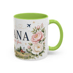 Indiana State Mug | Moving Away, Long Distance Friendship Gift | Botanical Map Accent Cup