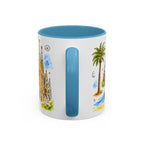 Barcelona Travel Mug | European City Souvenir Accent Coffee Mug | 11oz 15oz Ceramic Cup
