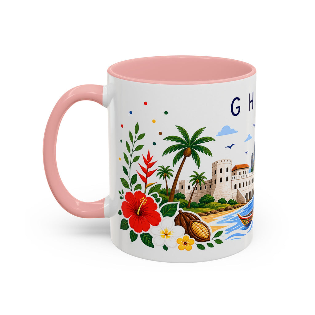 Ghana Coffee Mug | Travel Souvenir Accent Mug | Place Gift Ceramic Cup 11oz 15oz