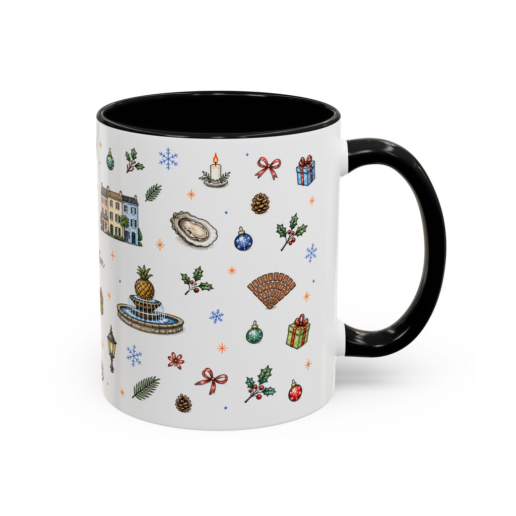 Charleston Christmas Mug | Watercolor City Souvenir, Holiday Travel Gift (11oz/15oz)