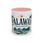 Palawan Coffee Mug | Travel Destination Souvenir Gift | Accent Color Ceramic 11oz 15oz